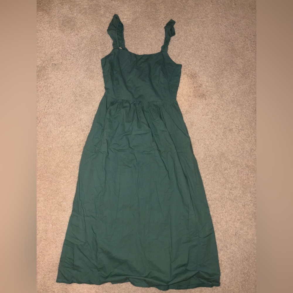 Allison Taylor Forest Green Midi Dress